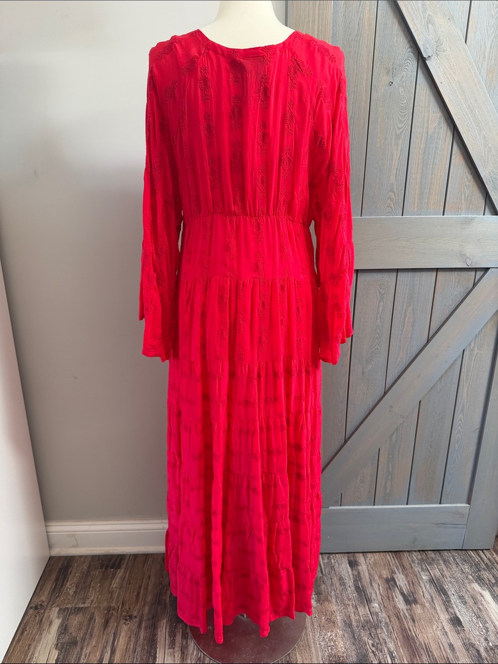 Johnny Was Bonnie Adenium Dress Red Size Large - Picture 8 of 9